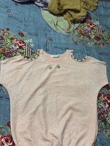 Chic Blush Cold Shoulder Top