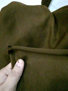 women's Dark Brown crop Shirt