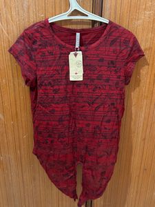Red Floral Print T-shirt