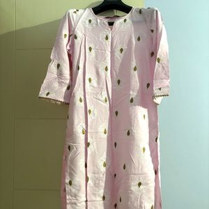 Pastel Pink Kurti In Size M