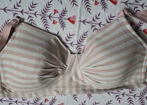 Pink Striped Bra