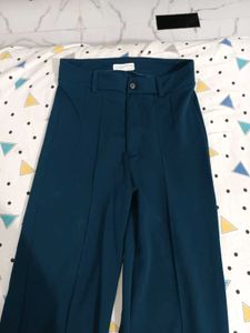 Classic Navy Wide-Leg Trousers