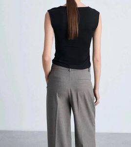 NUON(Westside) Black Square Neck Fitted Top