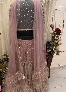 SALE price designer lehenga dusky pink shade