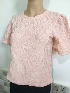 Chic Puff Sleeve Textured Top Size M-L 34"-38"