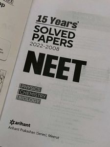 NEET 15 Years Solved Papers