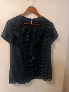Chic Polka Dot Ruffle Top