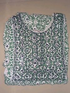 Stylish Green Printed Kurta