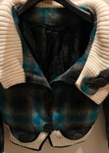 Plaid Button-Up Jacket