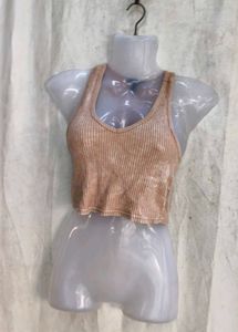 I. Ribbed Crop Tank Top