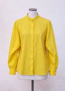 Vibrant Yellow Button-Up Blouse