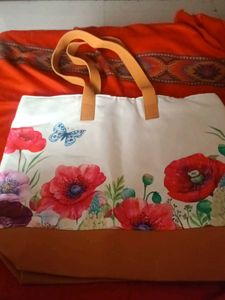 Floral Print Tote Bag Set