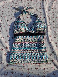 Boho Print padded Halter Neck Top