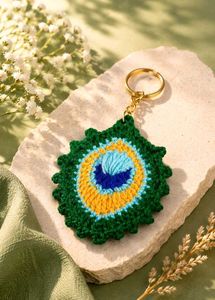 Krishna Mour Pankh Keychain