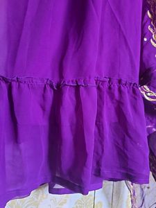Stunning Purple Ethnic Gown with Dupatta