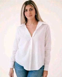 Textured White Shirt