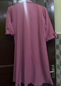 Chic Pink Shirt Dress