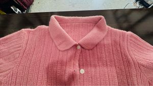 Peach Knit Cardigan