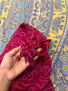 Vibrant Pink Bandhani kurta