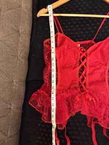 Red Lace Corset with Garters
