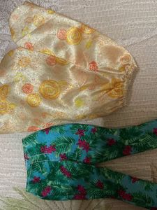 Sparkly Rose Skirt &amp; Tropical Pants Set