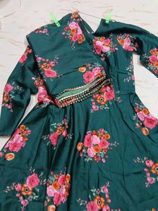 bust 34 Floral Print Anarkali Suit