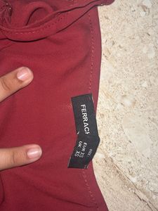 Burgundy Lace Trim Cami Top