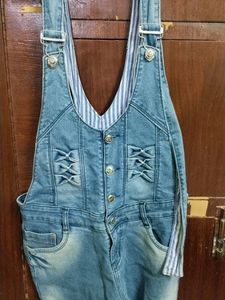 Blue Denim Overalls Dungarees for Kids