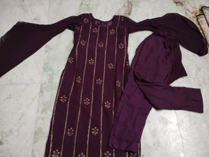 Elegant Purple Kurti Set