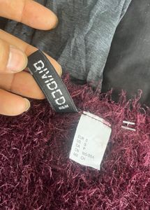 H&amp;M WineCozy Fuzzy Knit Sweater