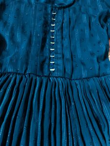 Elegant Blue Kurta with Mirror Work