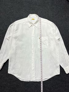 Men's White Linen Shirt