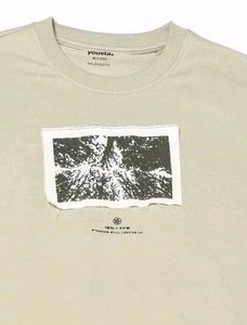 Olive Green YOUSTA women Print Relaxed T-Shirt