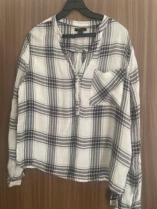 Checked Shirt Top