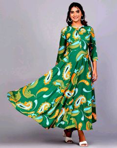 Green 🪴Anarkali Gown