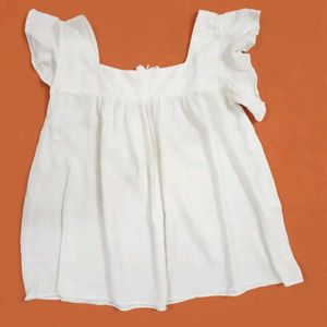 Elegant White Cotton Blouse