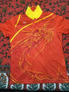 Li-Ning Dragon Print Polo T-Shirt