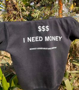 Black 'I Need Money' Hoodie