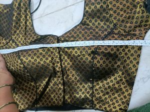Readymade Black With Golden Blouse