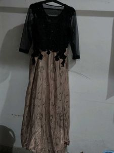 Elegant Black Beaded Ethnic Gown