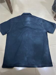 Men's Black Short Sleeve Button-Up Shirt