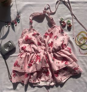 Cute Floral Halter Top