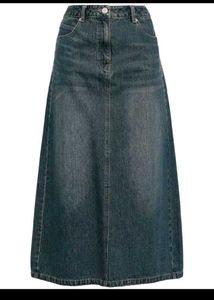 Classic Blue Denim Maxi Skirt