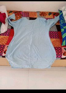 Light Blue Kurta with 3/4 Sleeves