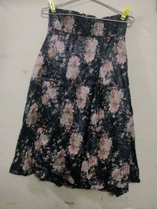 Strapless  halter neck Floral Print Dress