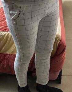 White Plaid Pants