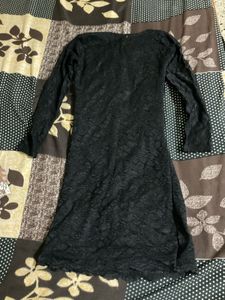 Elegant Black Lace Mini Dress