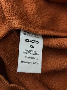 zudio Orange Floral Graphic Sweatshirt