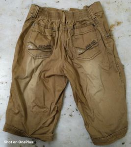 Boys Brown Cotton Casual Shorts