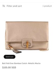 Chic Brown Leather Clutch Bag